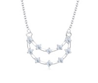 Lovely Gemstone Design Silver Necklaces SPE-4245
